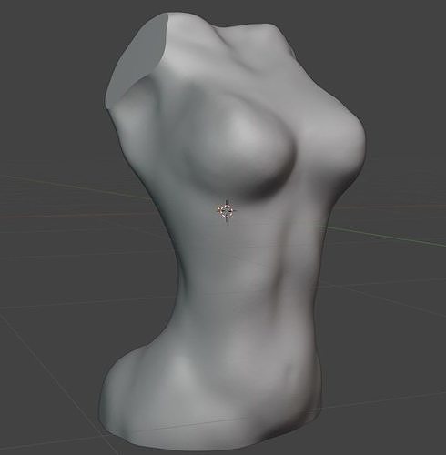 Womans torso sculpture 3D print model