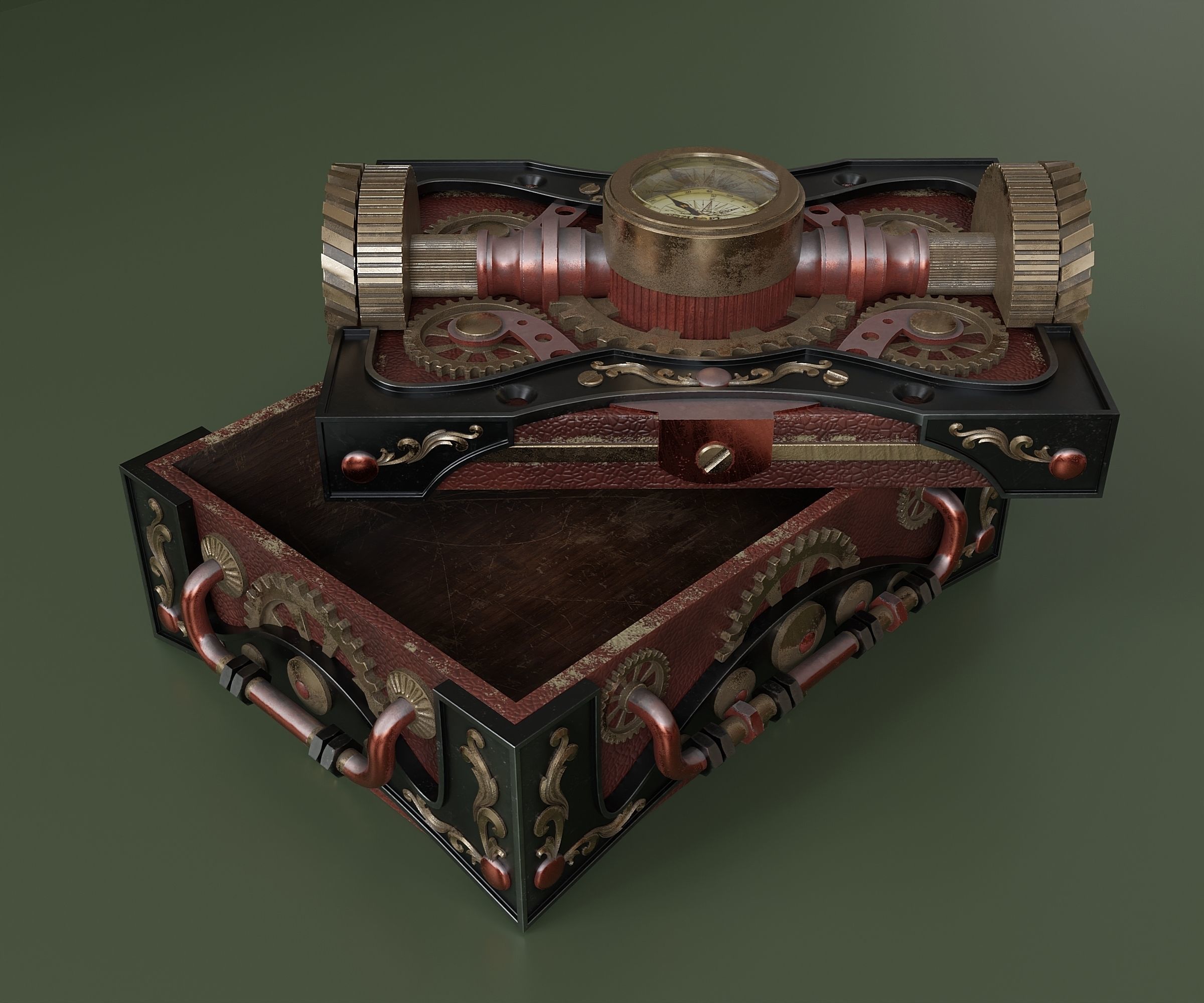 Steampunk style box 017 3D model_3