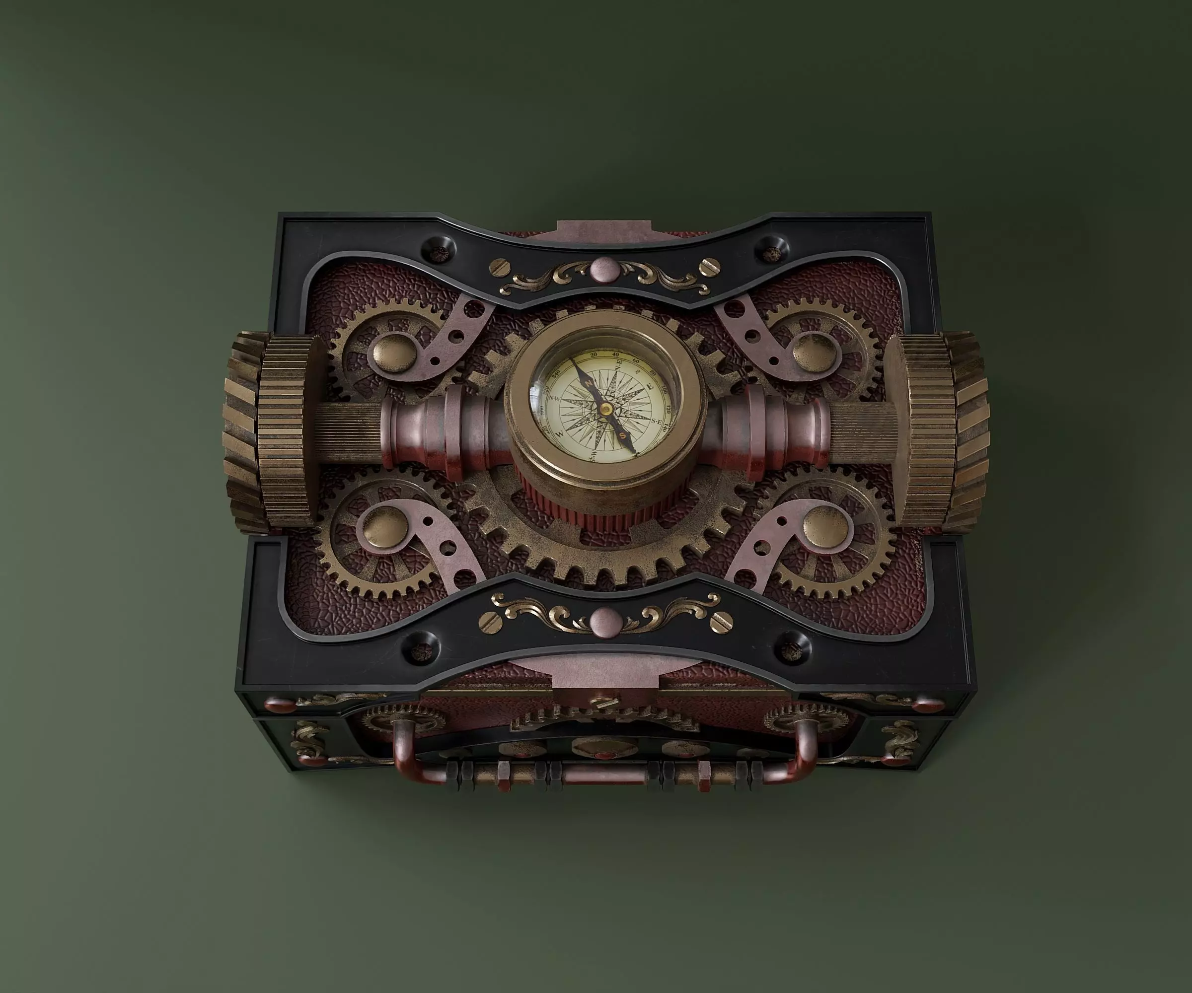Steampunk style box 017 3D model_0