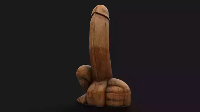 Balinese good luck statue Low-poly 3D model