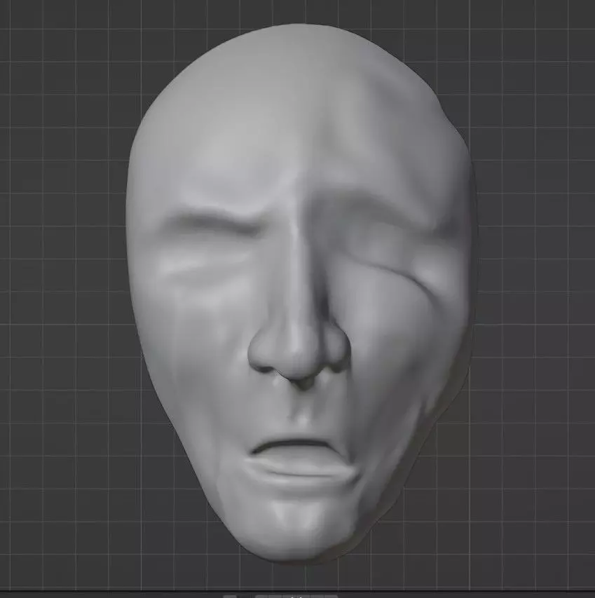 Face sculpture 3D print model_0