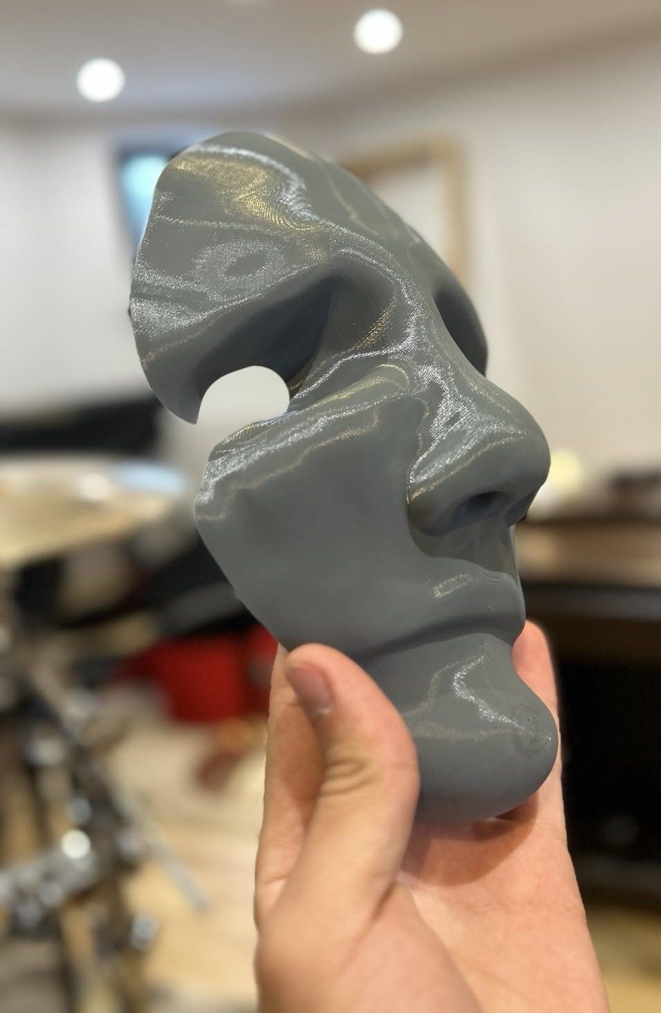 Crying Face Sculpture 3D print model_1