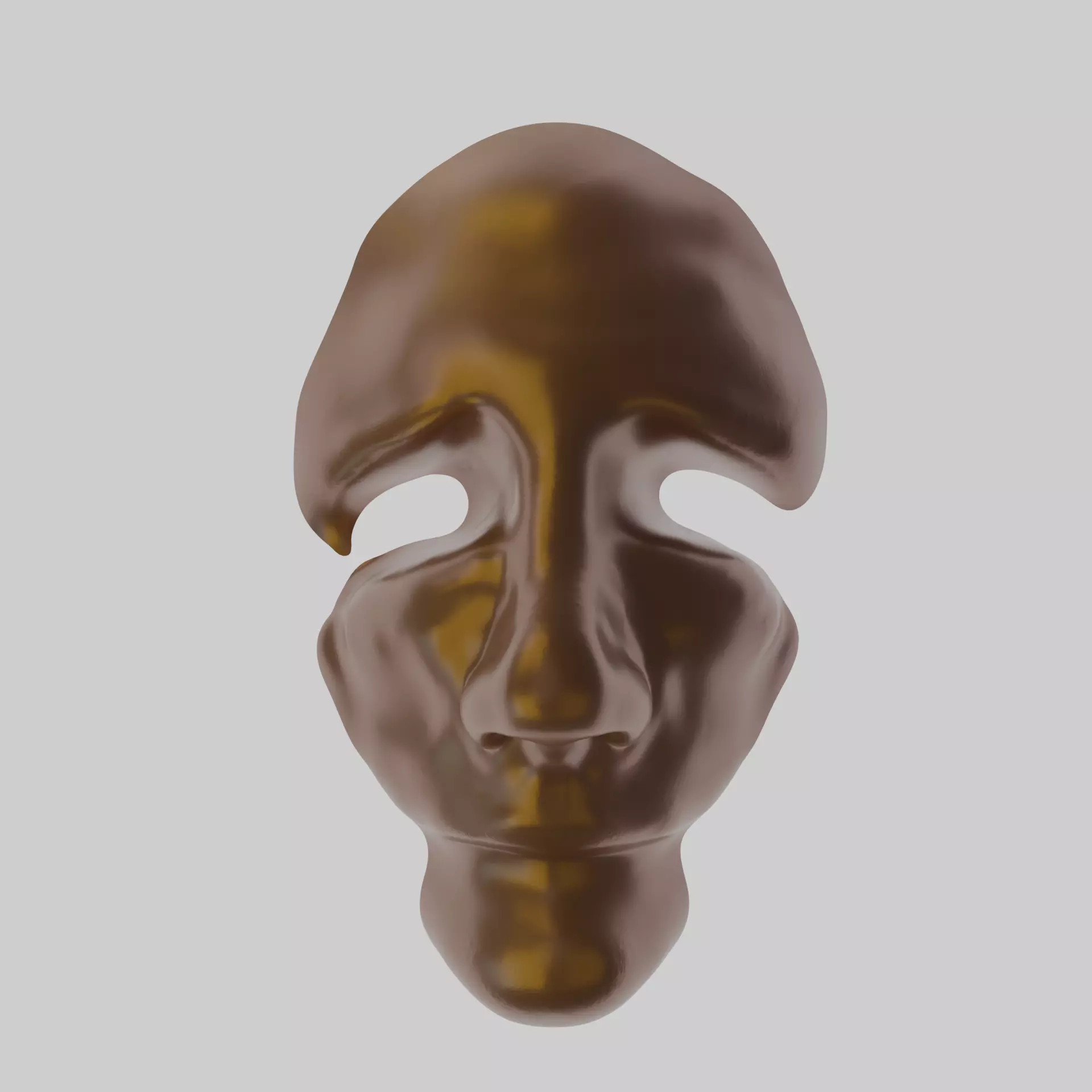 Crying Face Sculpture 3D print model_0