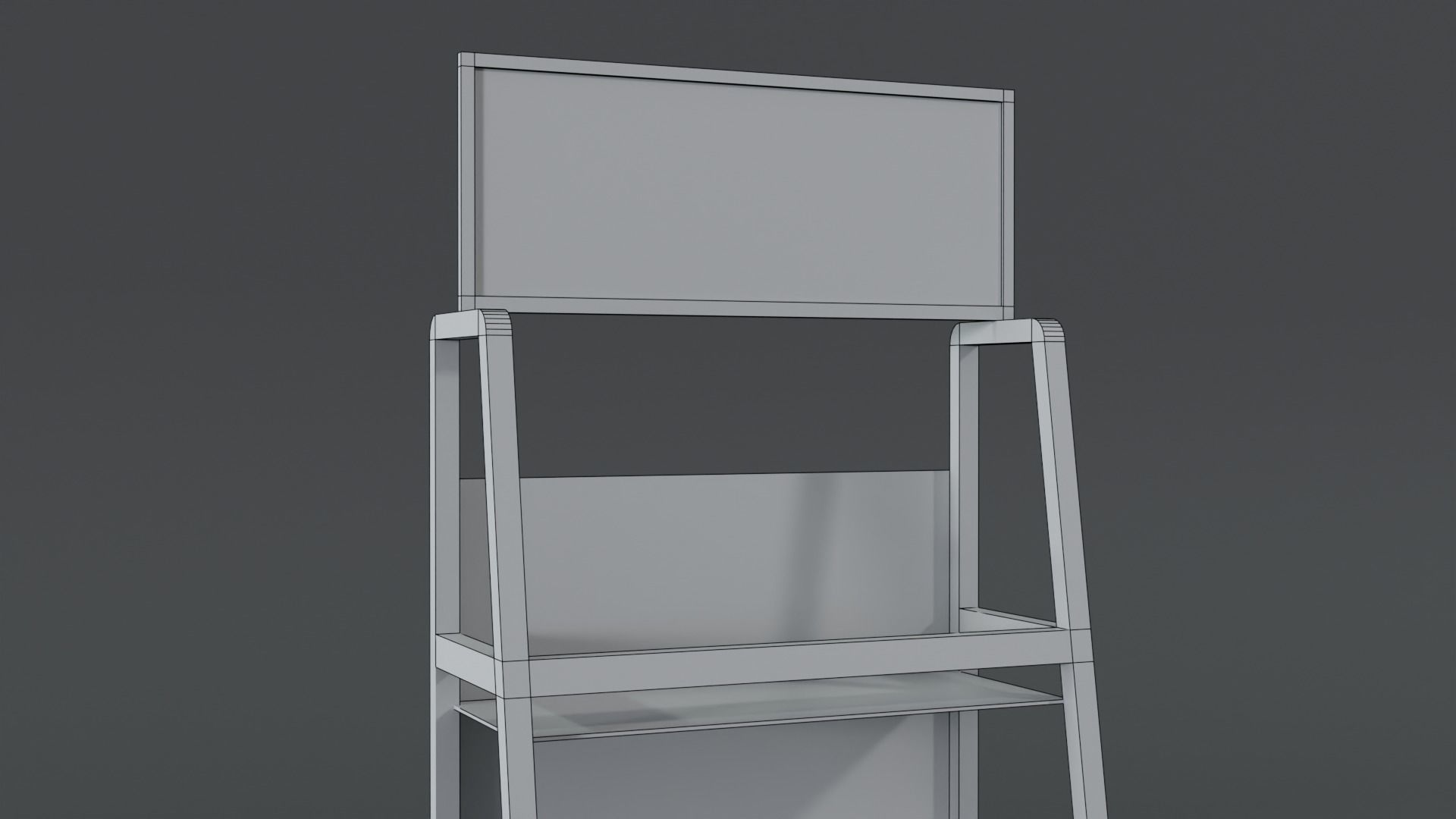 Motor Oil Stand Shelf Rack only - 3 Variants  New-Old-Aged Low-poly 3D model_32