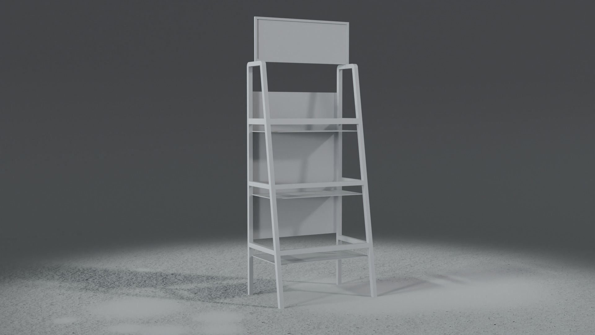 Motor Oil Stand Shelf Rack only - 3 Variants  New-Old-Aged Low-poly 3D model_26