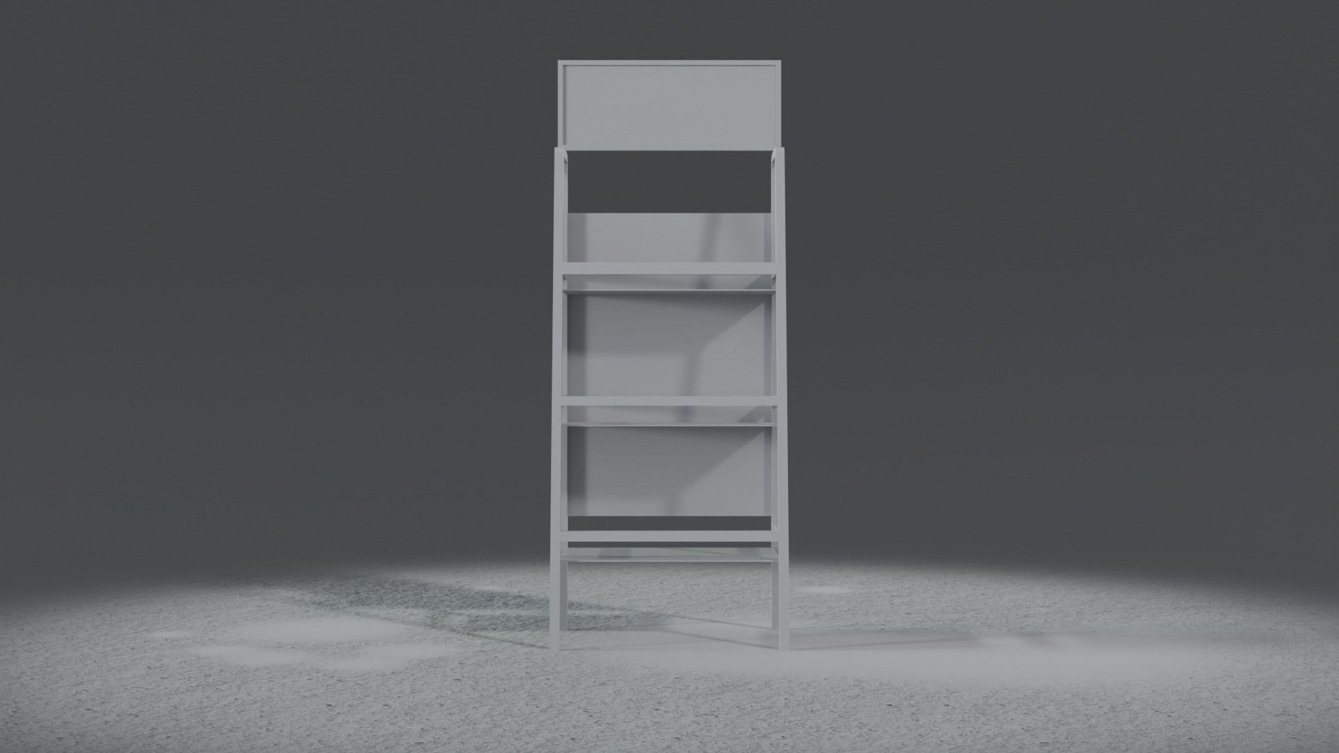 Motor Oil Stand Shelf Rack only - 3 Variants  New-Old-Aged Low-poly 3D model_16