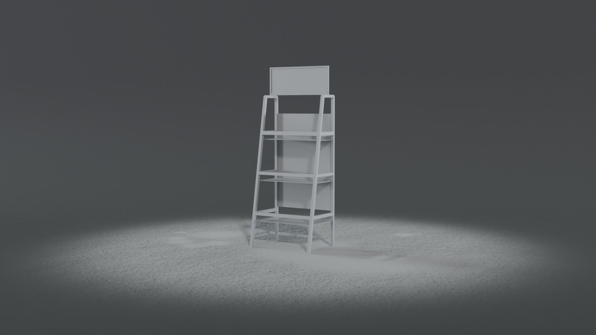 Motor Oil Stand Shelf Rack only - 3 Variants  New-Old-Aged Low-poly 3D model_11