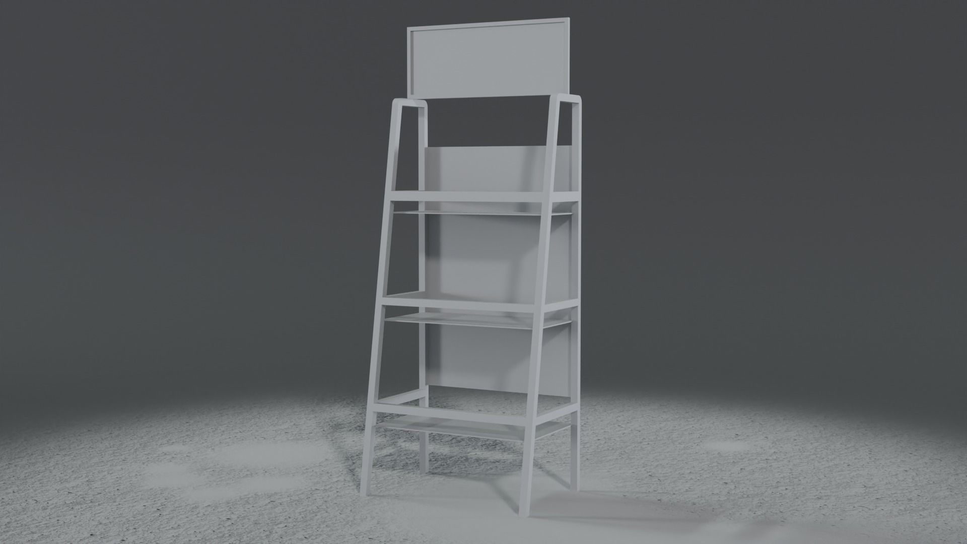 Motor Oil Stand Shelf Rack only - 3 Variants  New-Old-Aged Low-poly 3D model_6