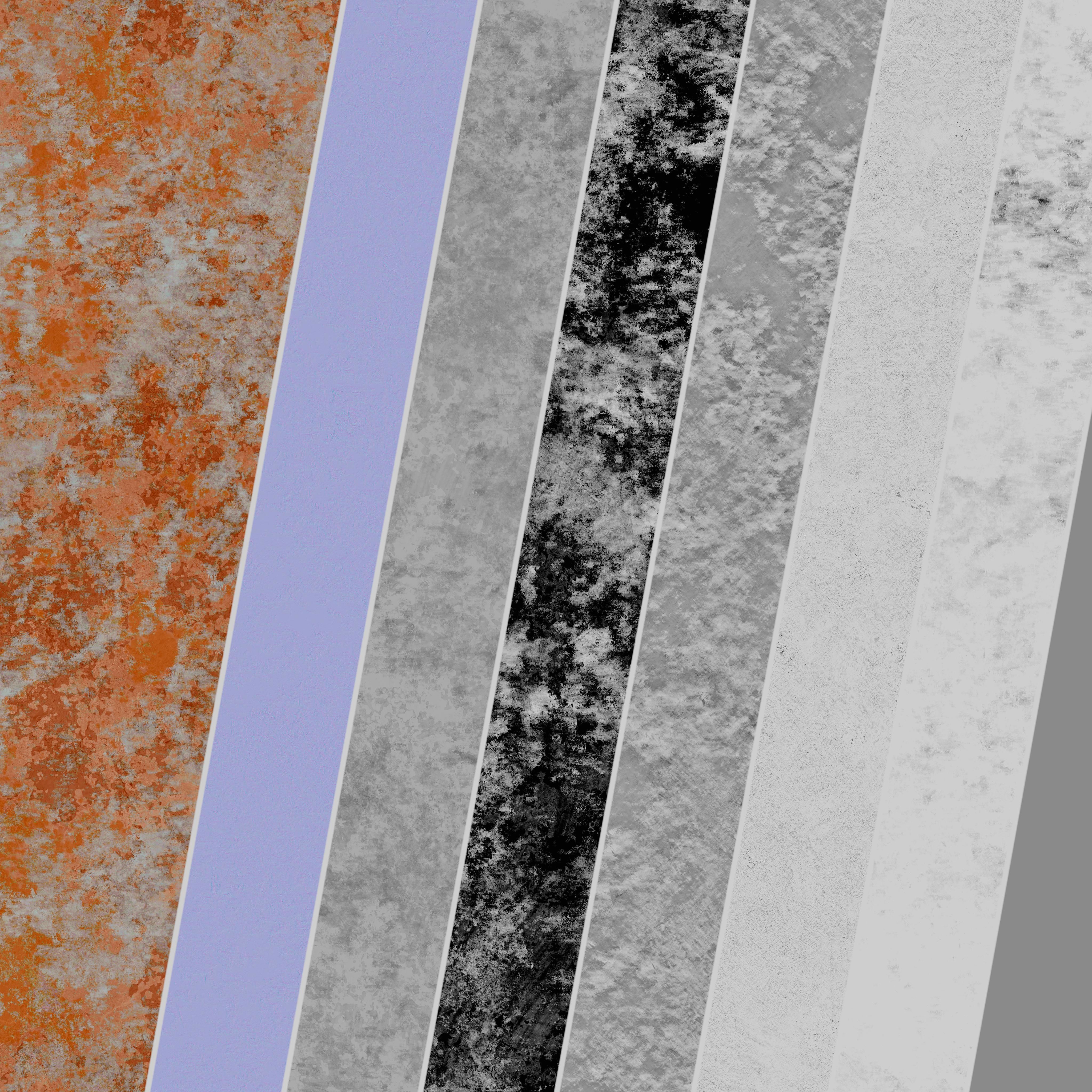 Plaster Patina Materials 05-06 - PBR - Seamless - 4k - SBSAR Low-poly 3D model_5