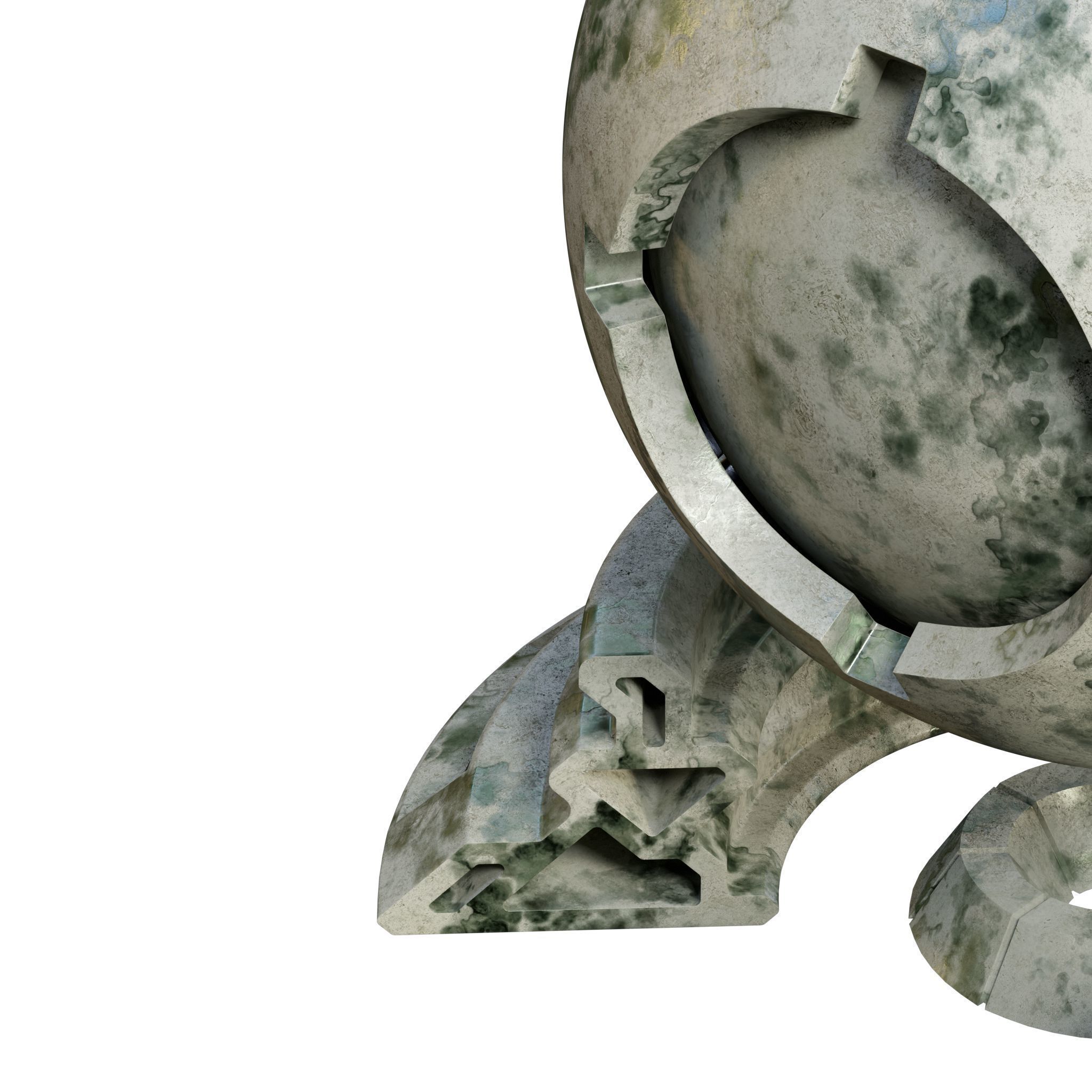 Plaster Patina Materials 07-08 - PBR - Seamless - 4k - SBSAR Low-poly 3D model_7