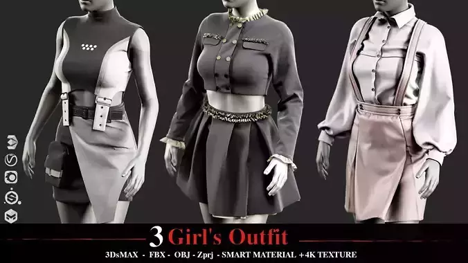 3 Girls Outfits