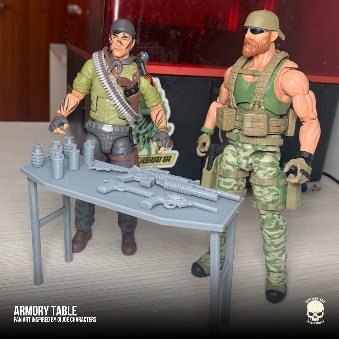 Armory Table Playset 3D printable files for Action Figures 3D print model_13