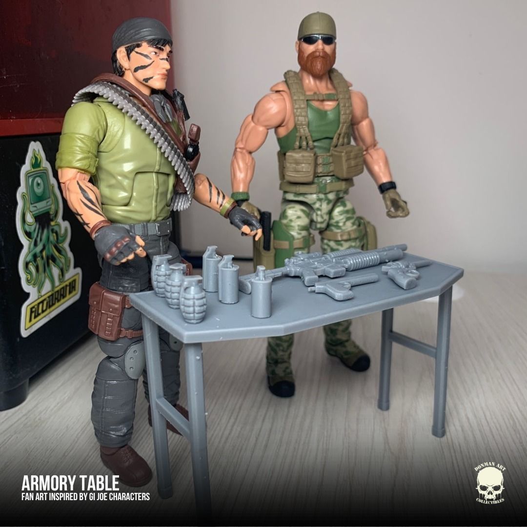 Armory Table Playset 3D printable files for Action Figures 3D print model_11