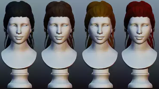 Female hair 4 colors 