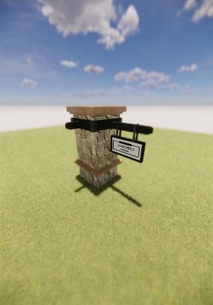 3D Landscape Tall Metal Monument Dynamic Sign Design 3D model_2