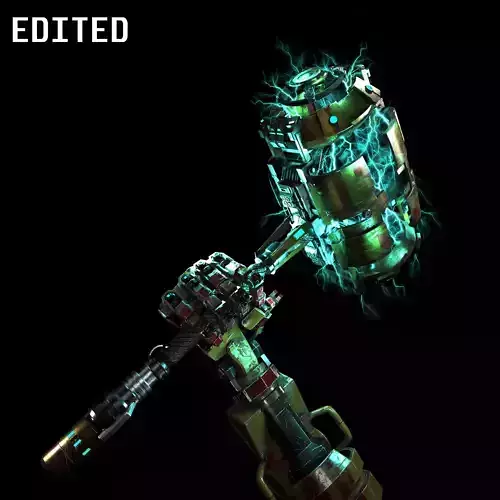 Sci fi Hand and Hammer 3D model