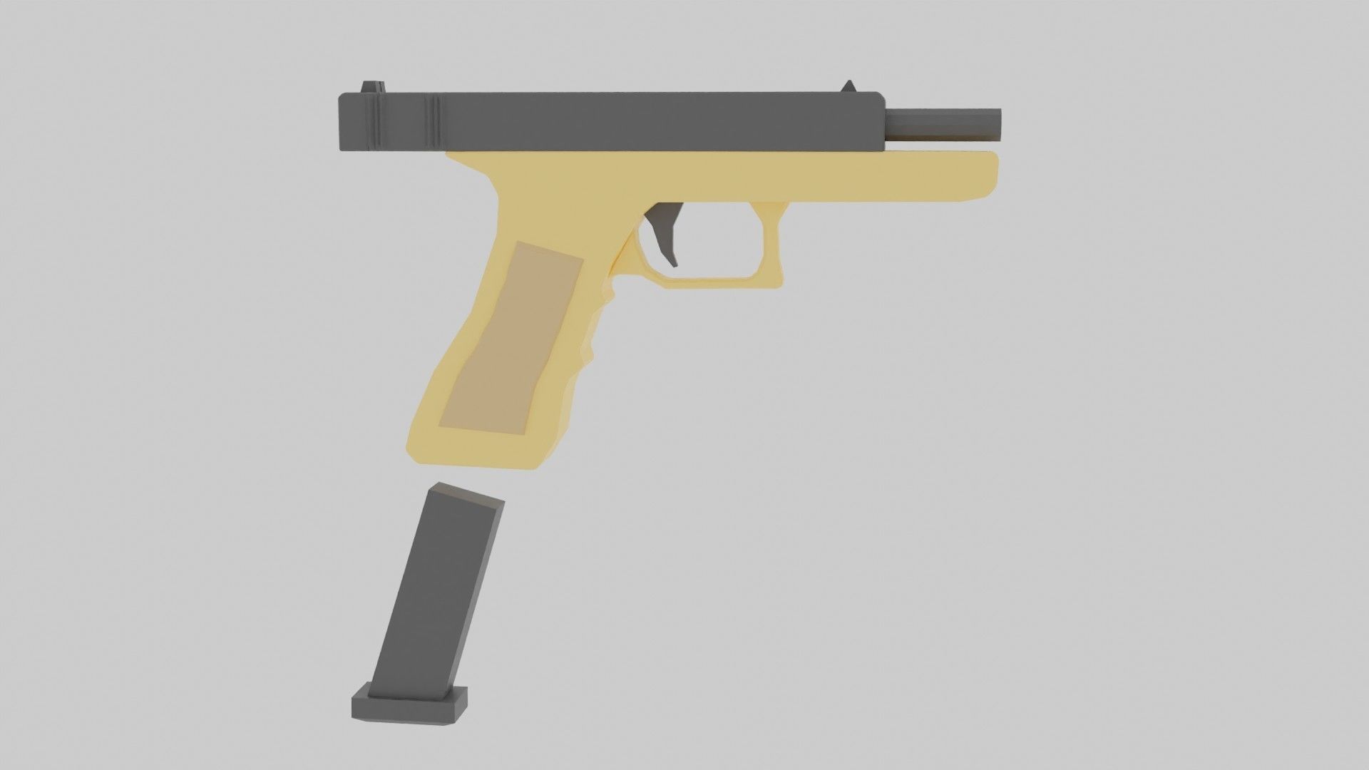 Glock 18 Low-poly 3D model_4