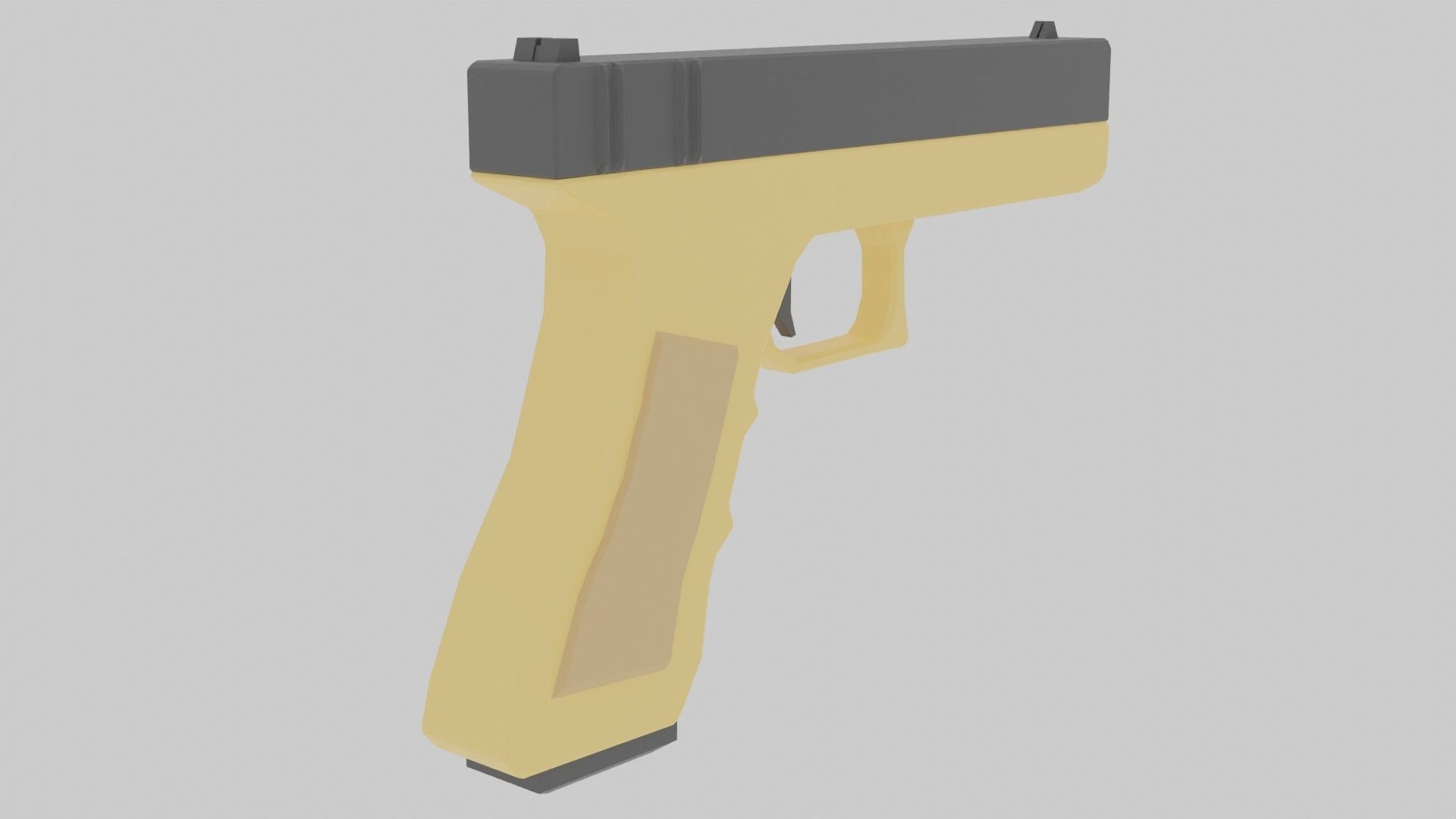 Glock 18 Low-poly 3D model_1