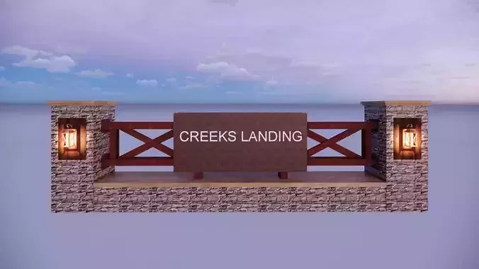 Customizable Traditional Ranch Monument