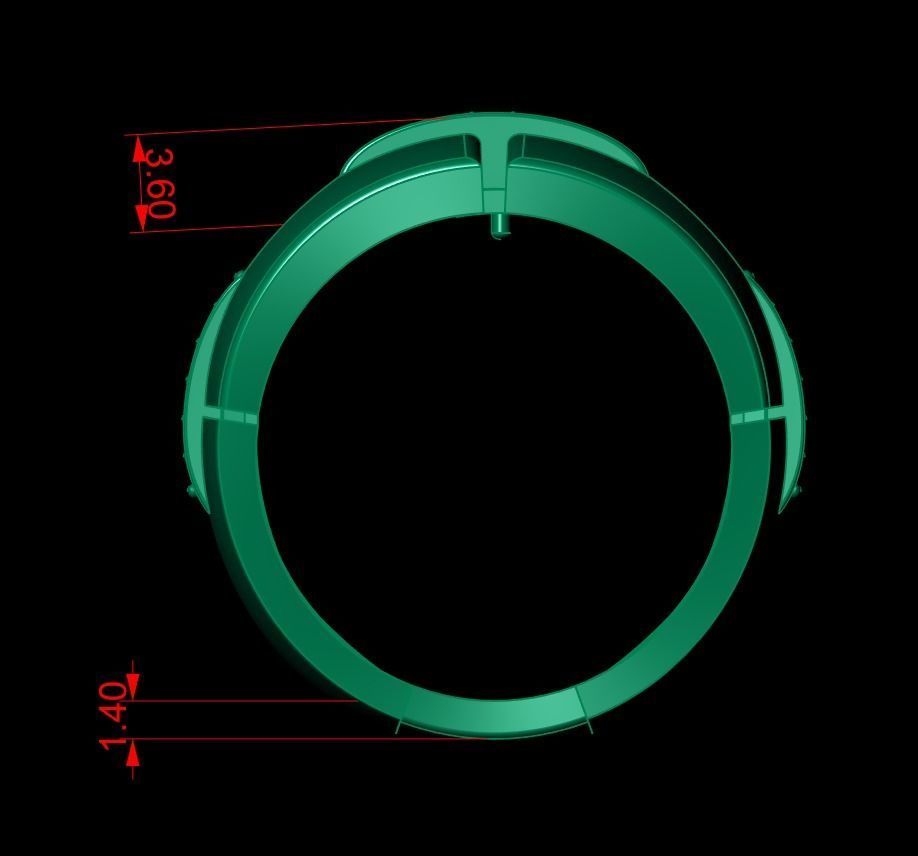 goldo ring  3D print model_17