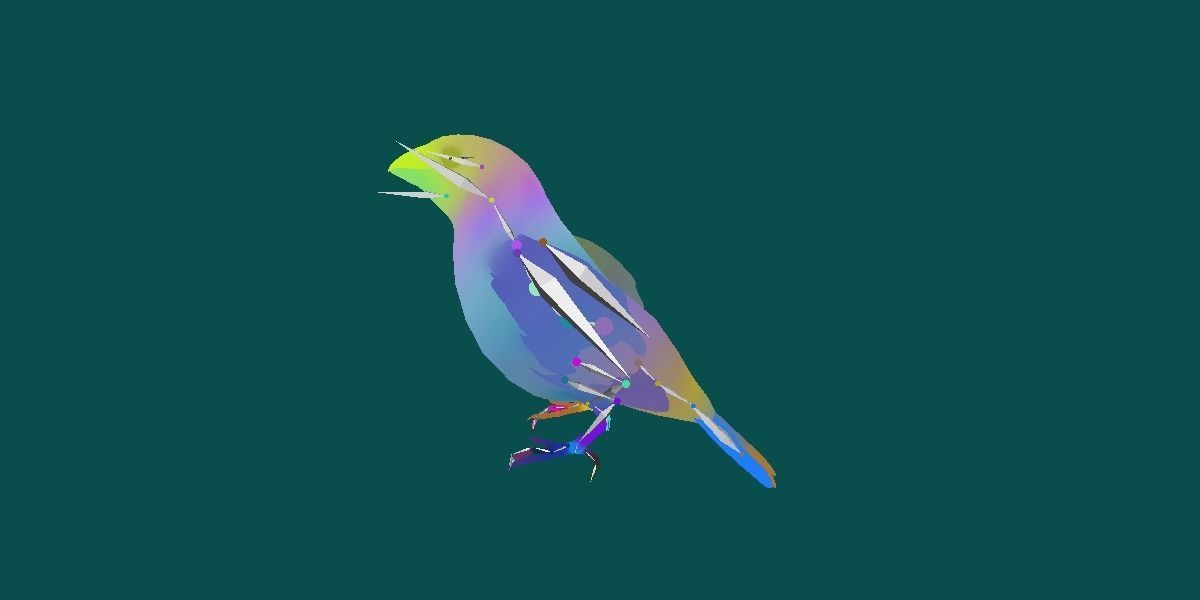 Finches Birds Animals 3D model_19