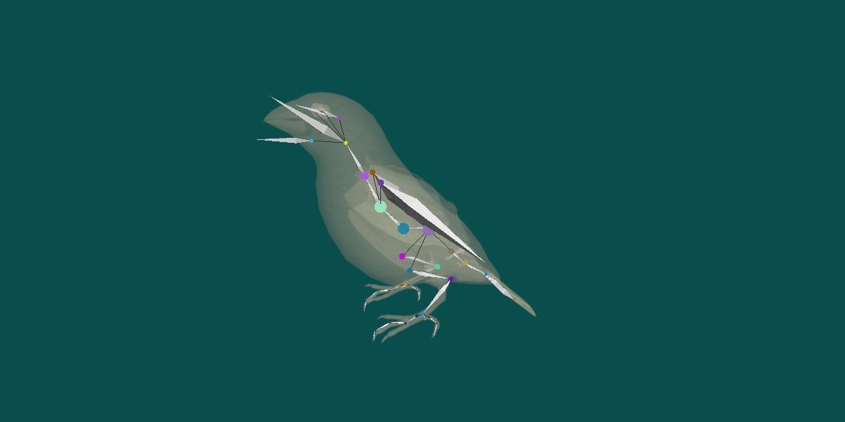 Finches Birds Animals 3D model_17