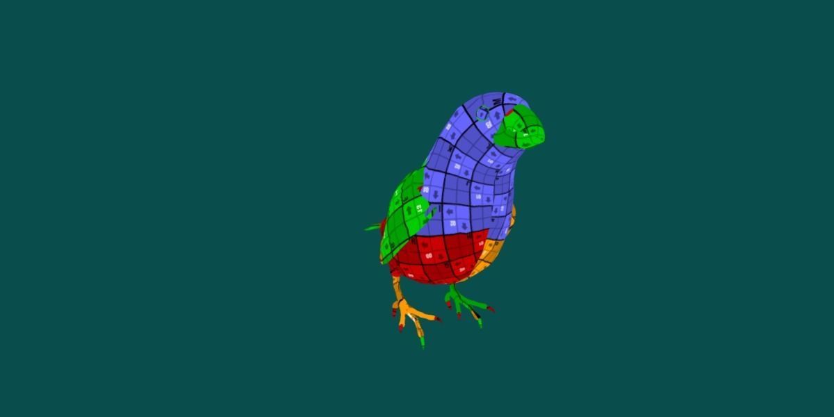 Finches Birds Animals 3D model_15