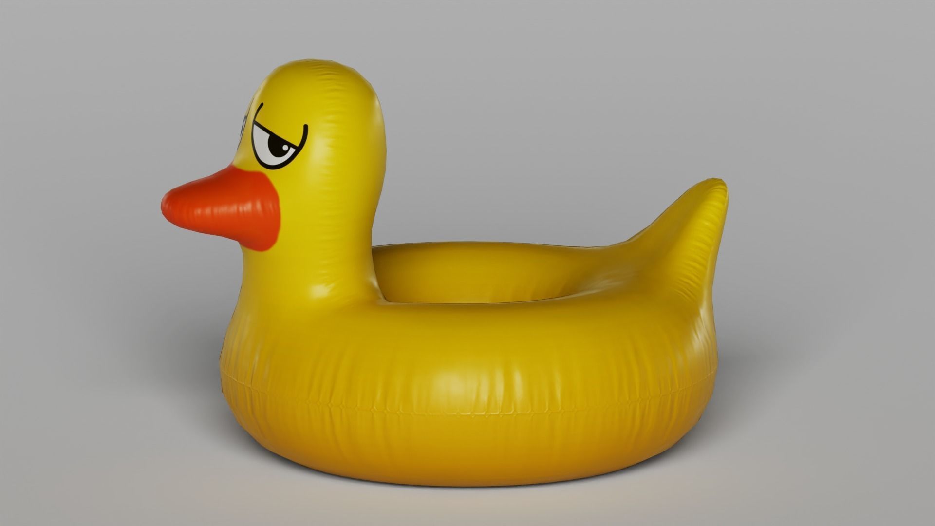 Giant Rubber Ducky Pool Float 3D model_10