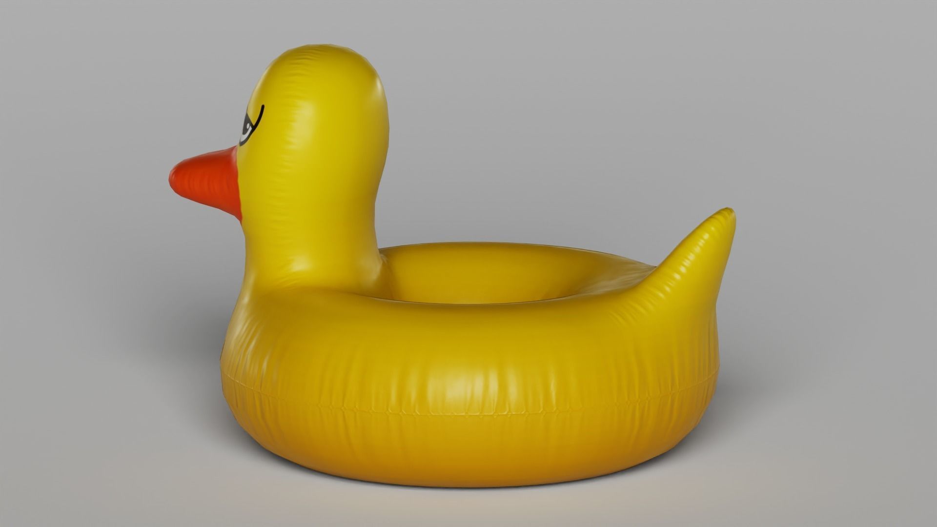 Giant Rubber Ducky Pool Float 3D model_9