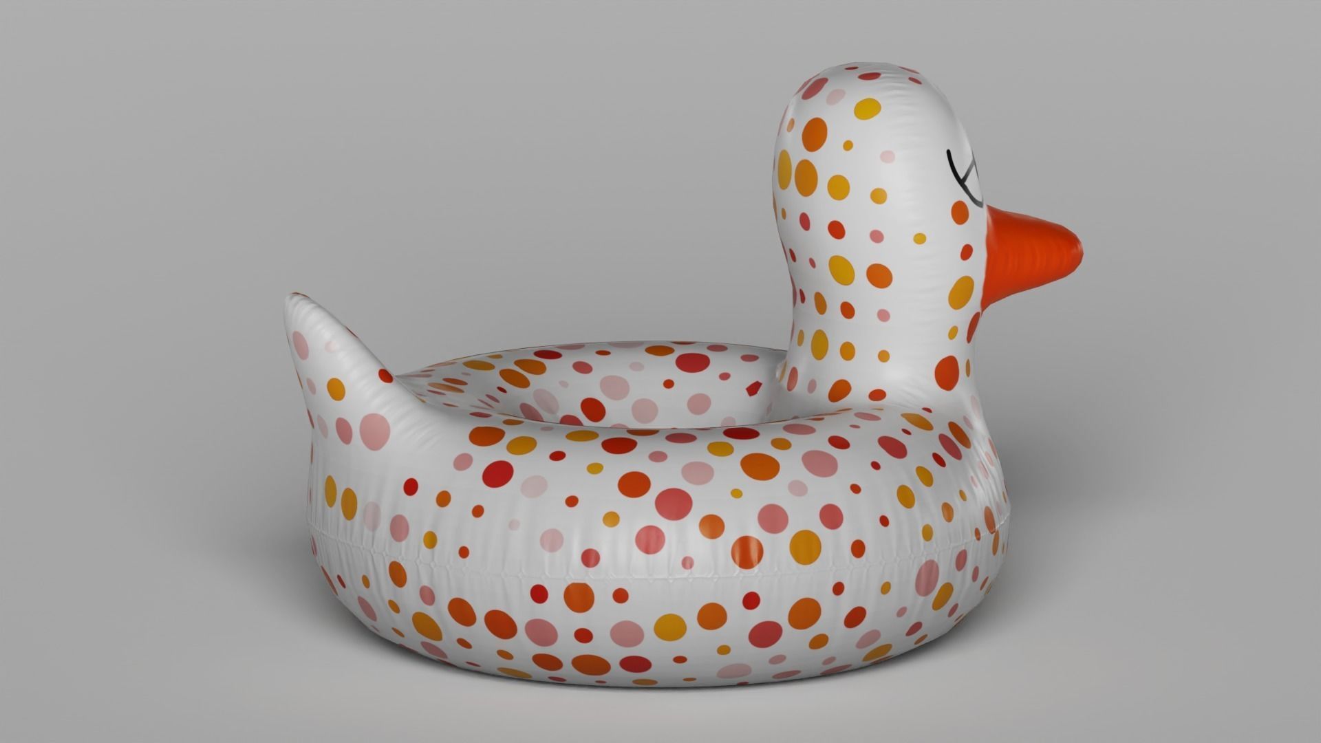 Giant Rubber Ducky Pool Float 3D model_16