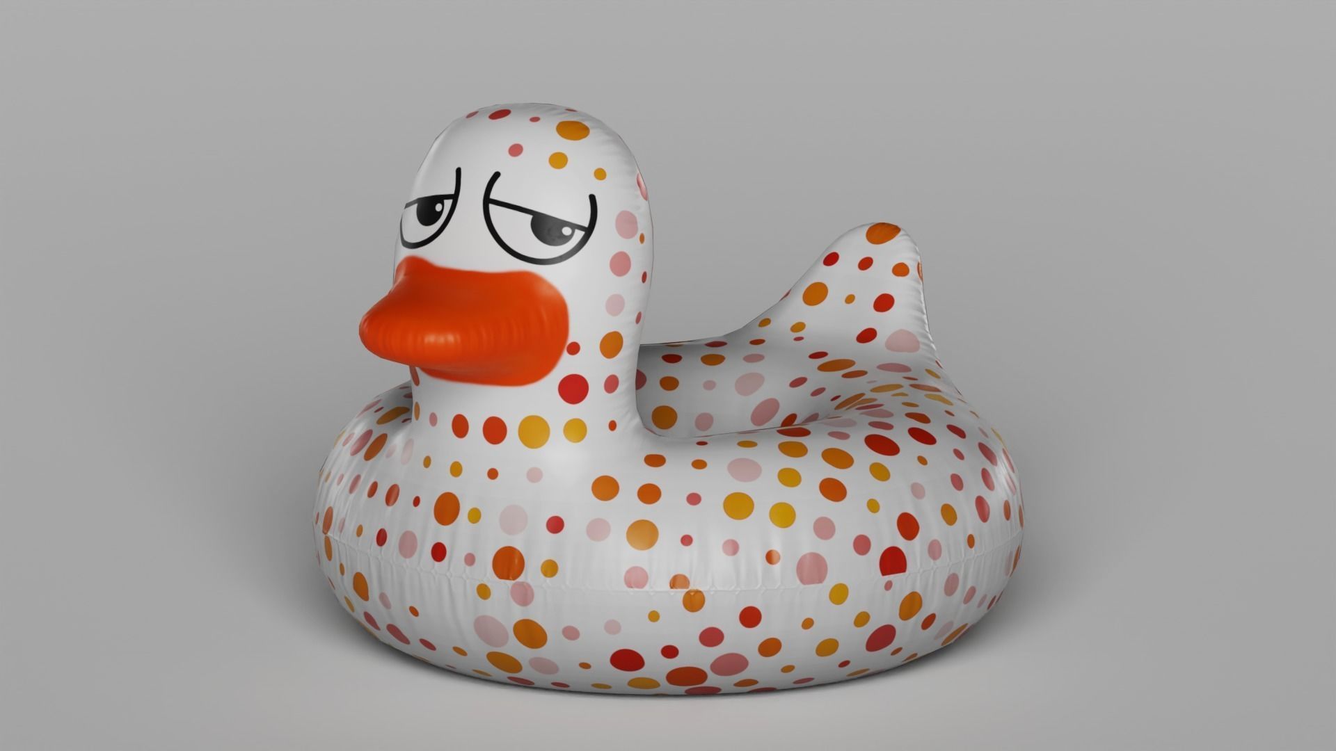 Giant Rubber Ducky Pool Float 3D model_22