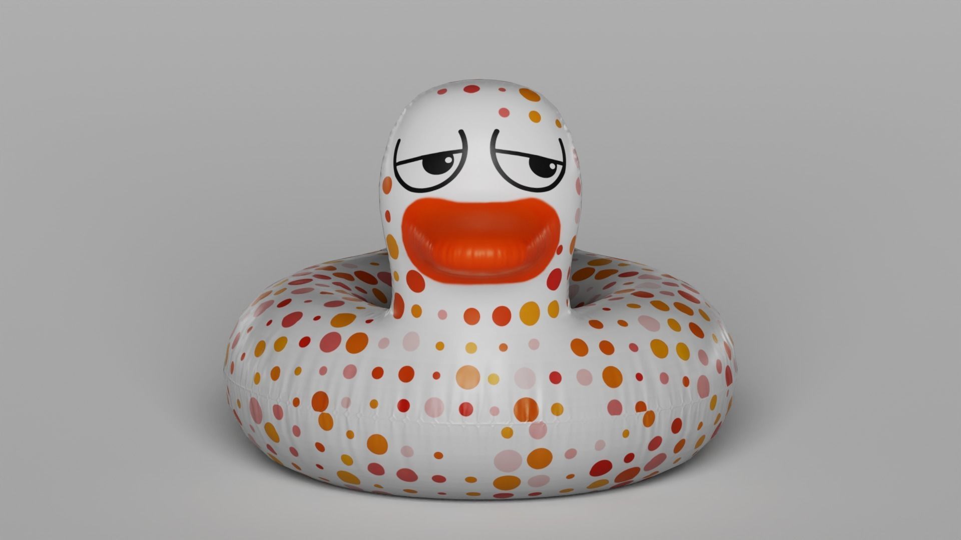 Giant Rubber Ducky Pool Float 3D model_13