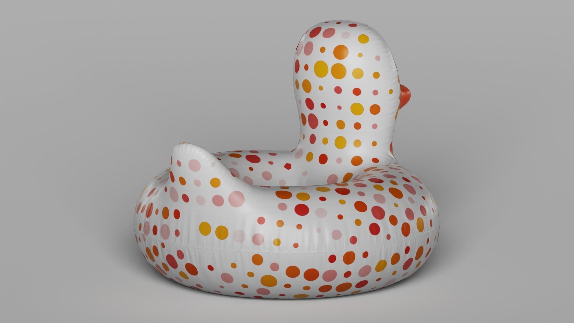 Giant Rubber Ducky Pool Float 3D model_17