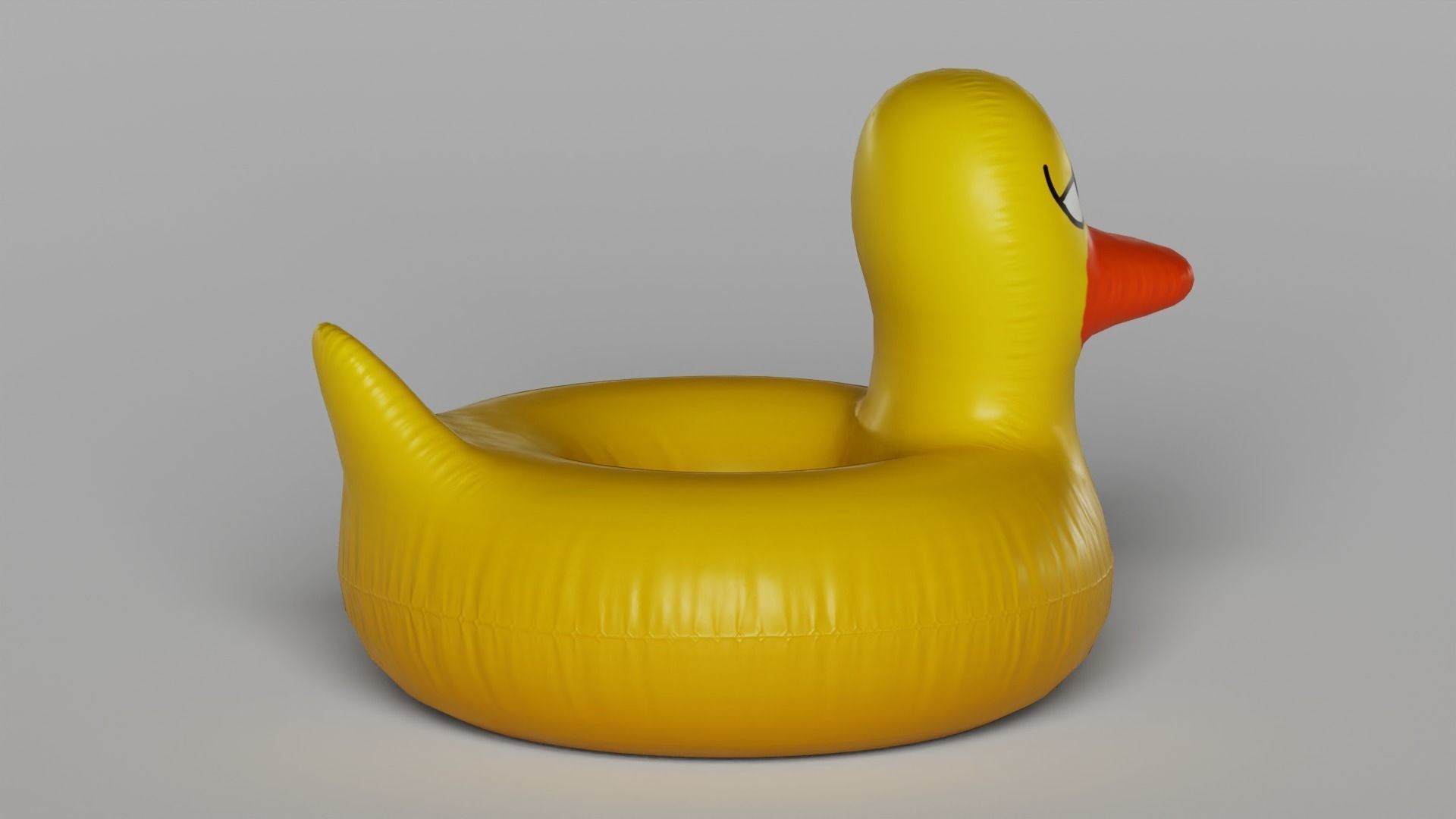 Giant Rubber Ducky Pool Float 3D model_5