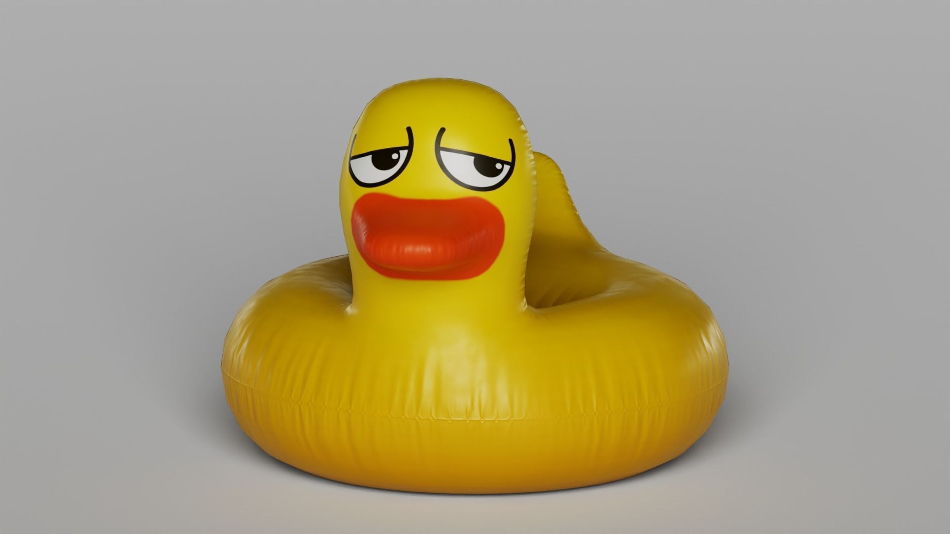 Giant Rubber Ducky Pool Float 3D model_12