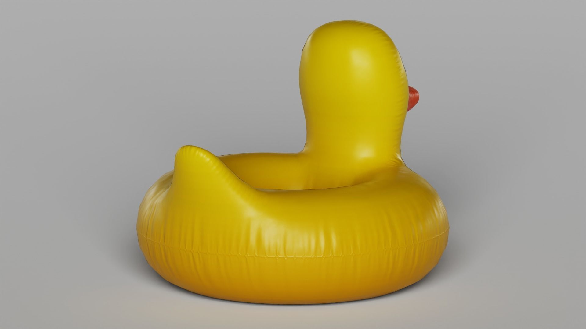 Giant Rubber Ducky Pool Float 3D model_6