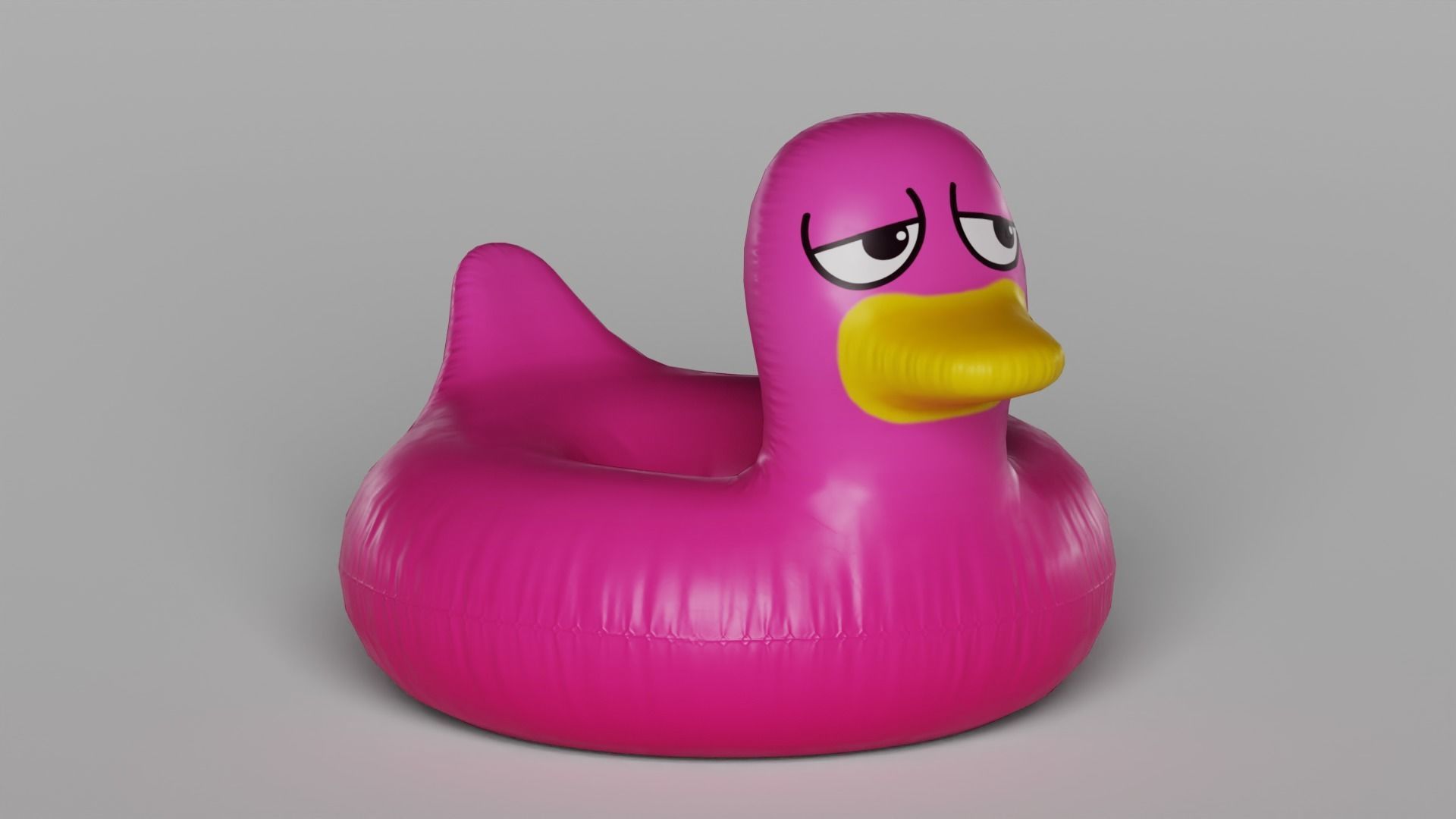 Giant Rubber Ducky Pool Float 3D model_25