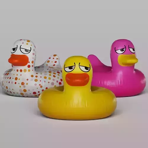 Giant Rubber Ducky Pool Float 3D model