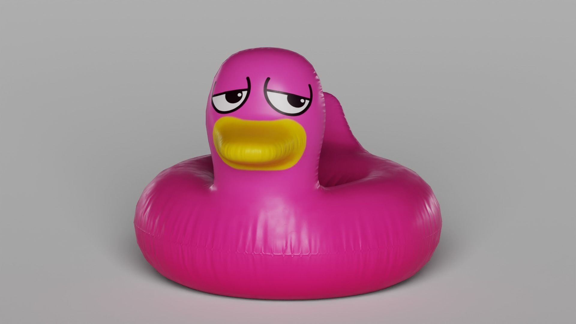Giant Rubber Ducky Pool Float 3D model_34