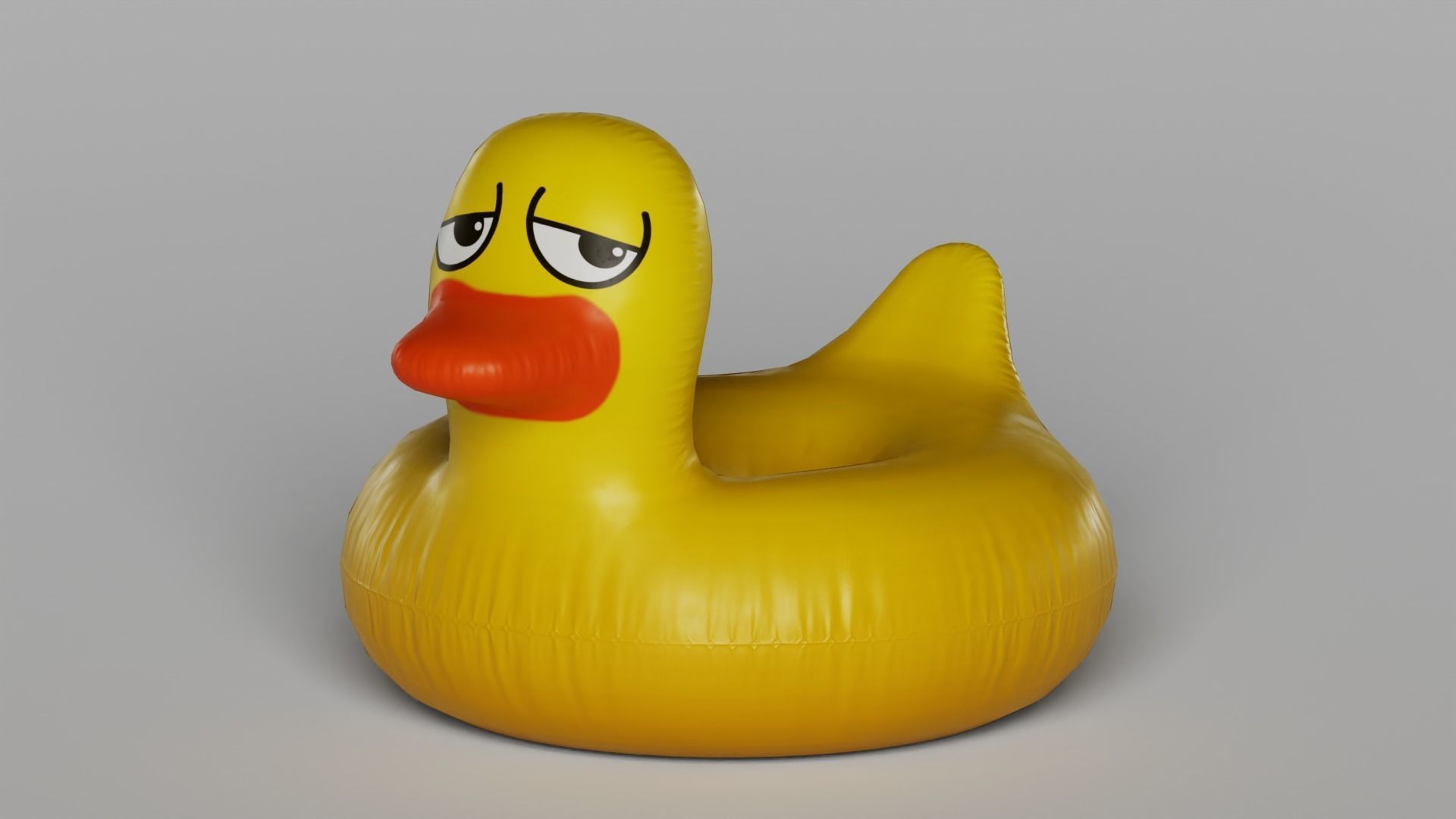 Giant Rubber Ducky Pool Float 3D model_11