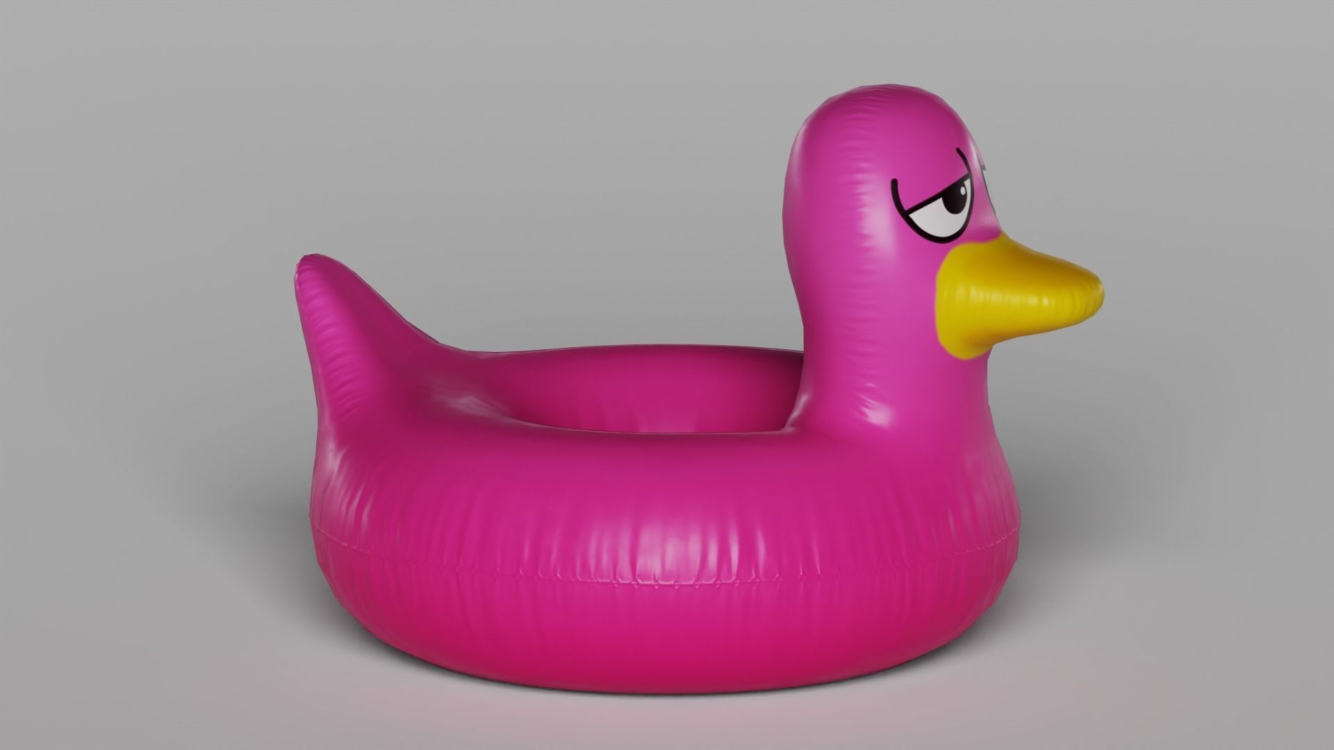 Giant Rubber Ducky Pool Float 3D model_26