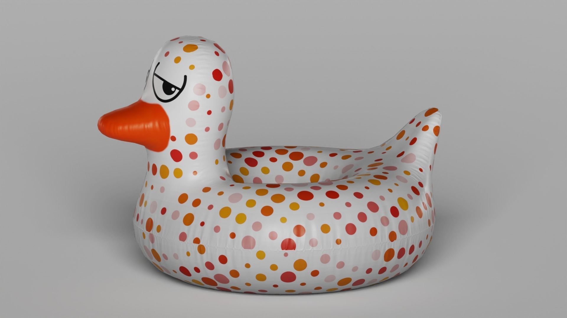 Giant Rubber Ducky Pool Float 3D model_21