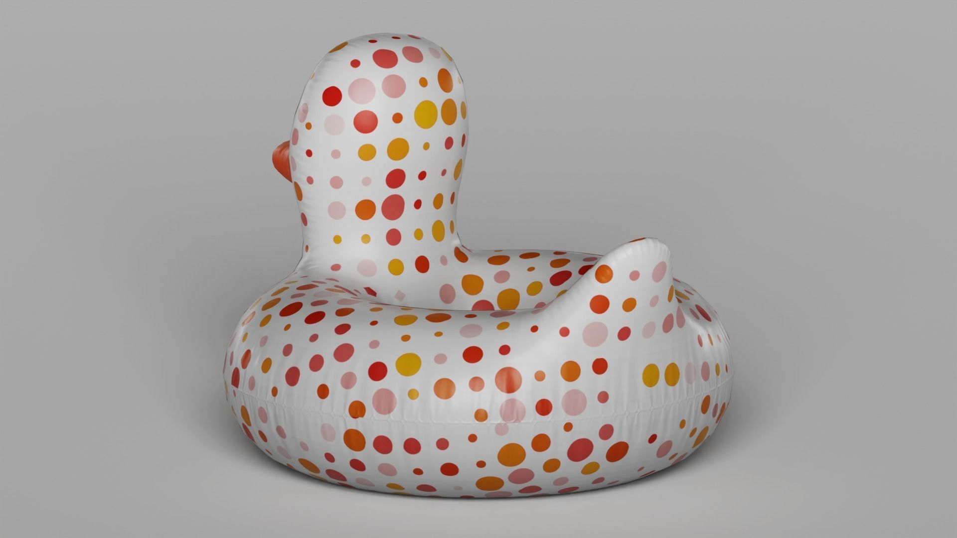 Giant Rubber Ducky Pool Float 3D model_19