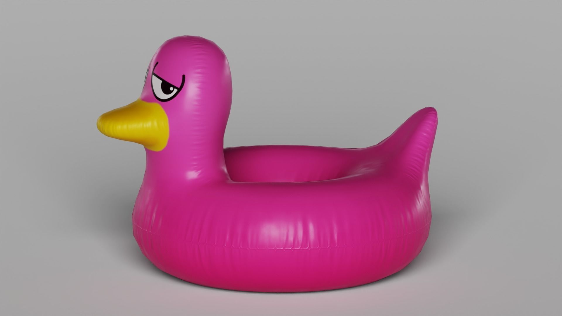 Giant Rubber Ducky Pool Float 3D model_32