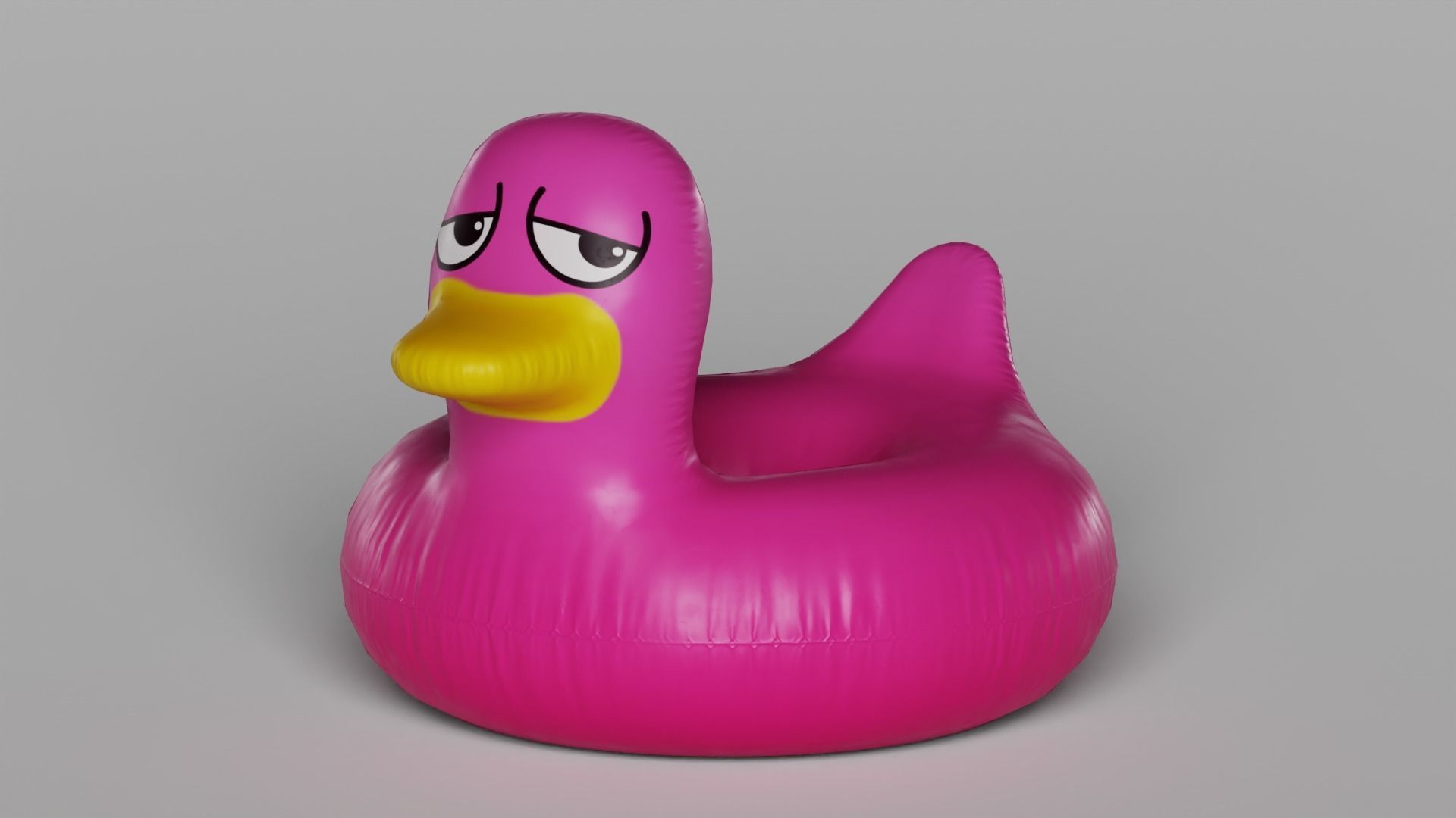 Giant Rubber Ducky Pool Float 3D model_33