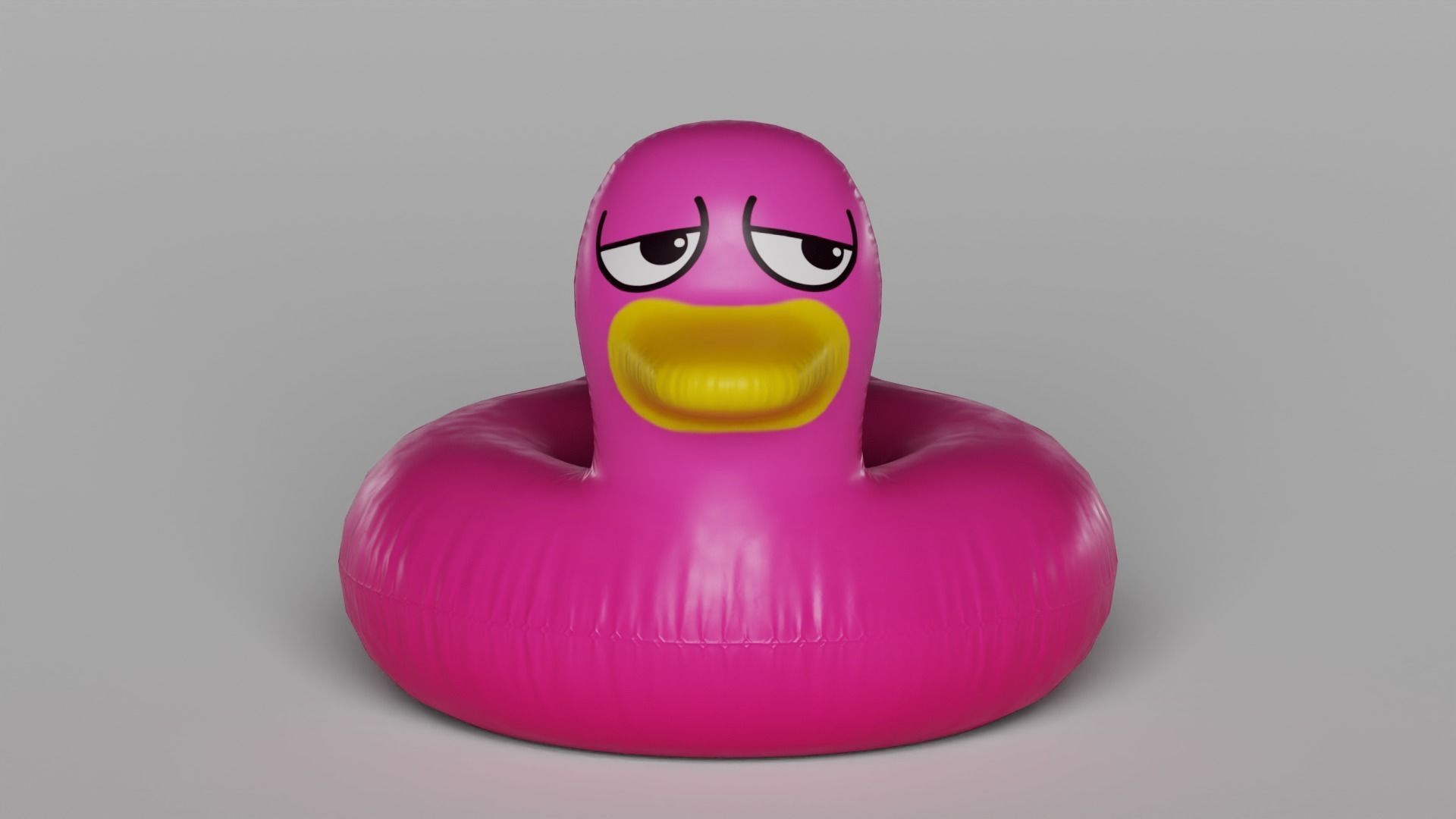 Giant Rubber Ducky Pool Float 3D model_24