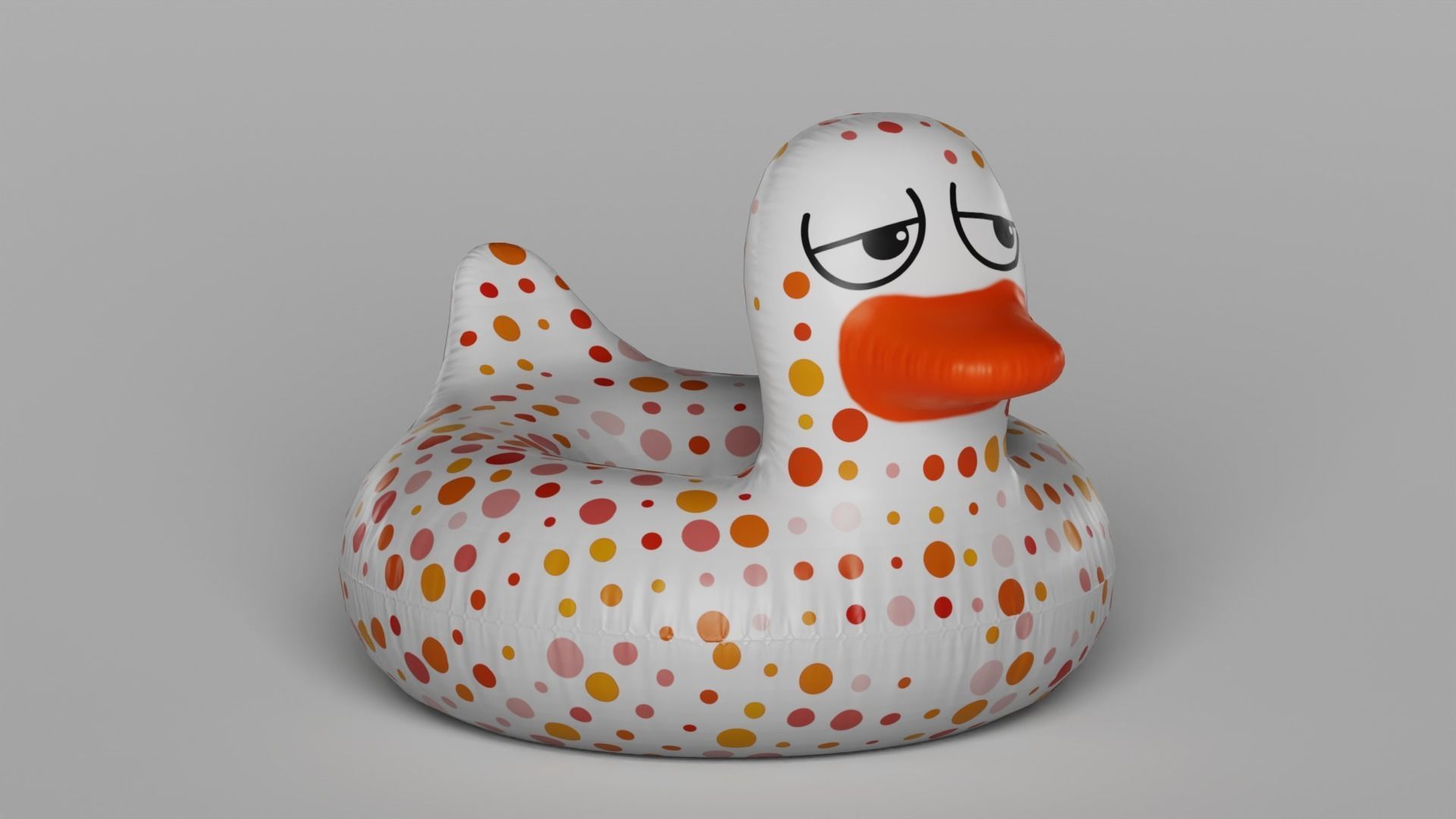 Giant Rubber Ducky Pool Float 3D model_14
