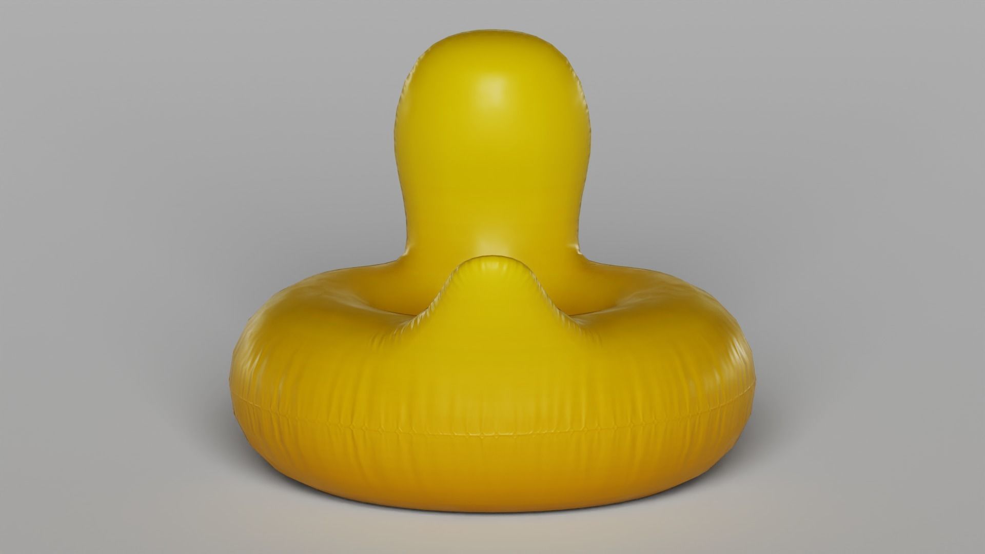 Giant Rubber Ducky Pool Float 3D model_7
