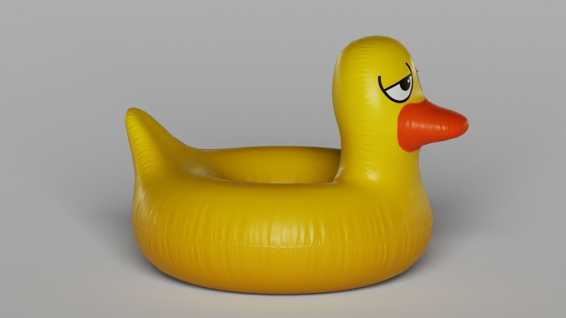 Giant Rubber Ducky Pool Float 3D model_4