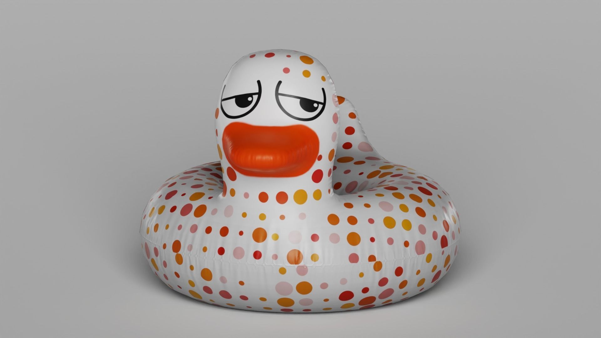 Giant Rubber Ducky Pool Float 3D model_23